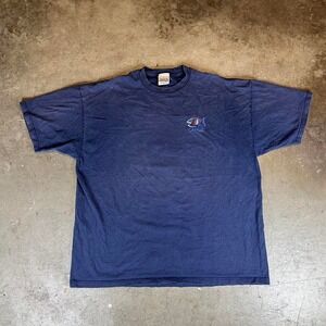 Vintage 90s navy blue embroidered fish Carmel graphic tee Men's Size XL